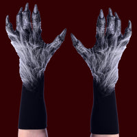 Monster costume gloves silver