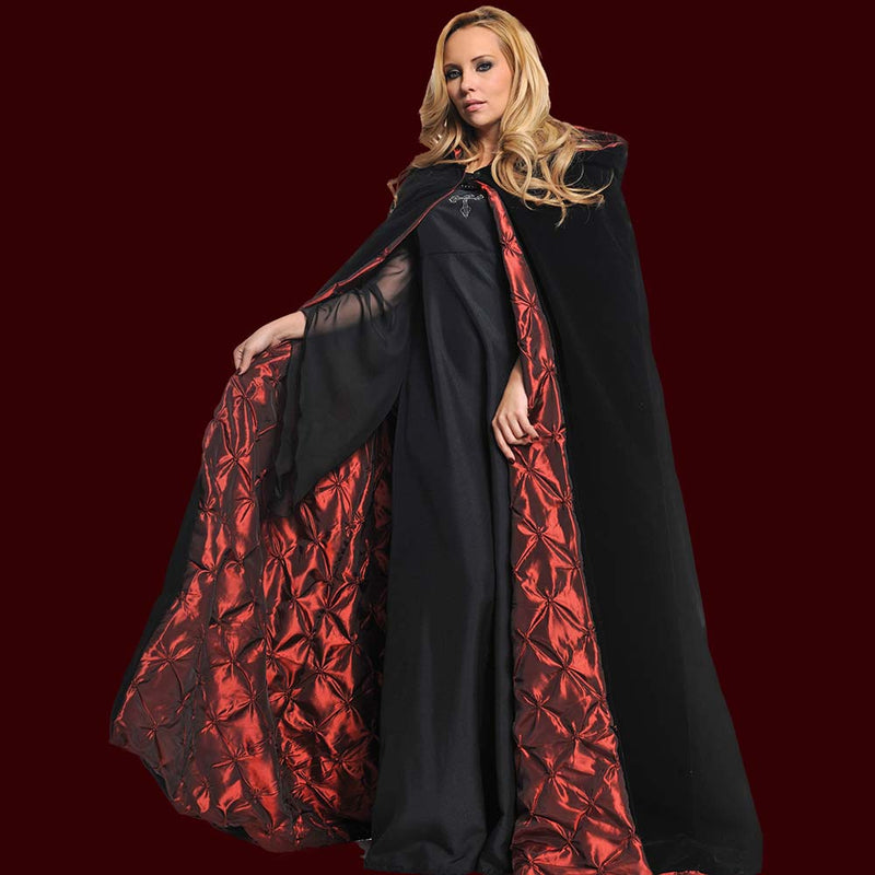 Deluxe Velvet Cape w/ Red Satin Lining