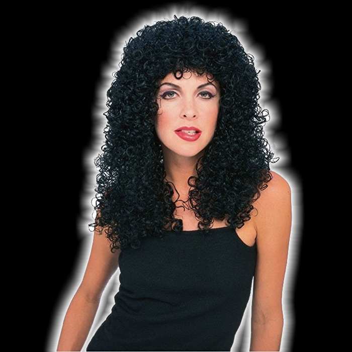 Long Curly Black Wig MostlyDead