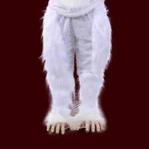 White furry costume pants