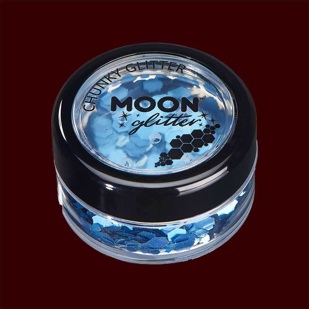 Moon Glitter G05059 Blue - Holographic Glitter Shapes, 3G