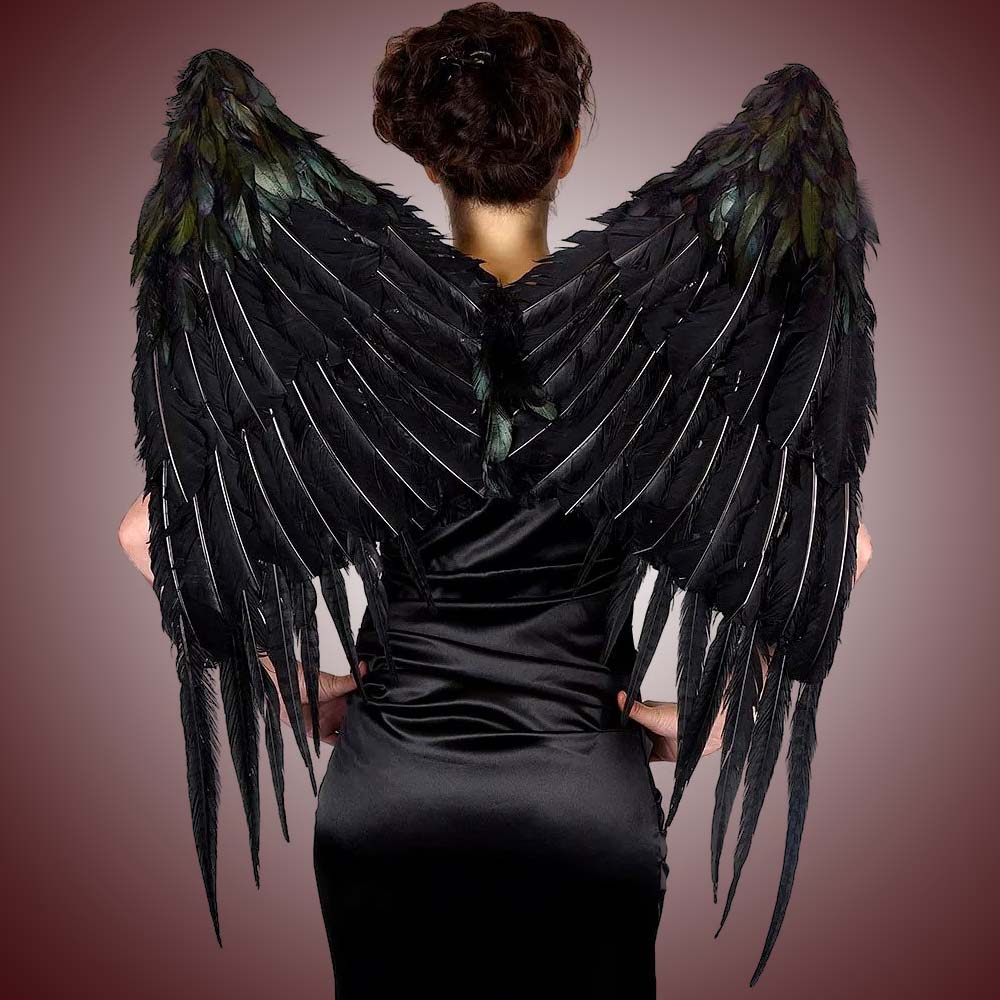 black fallen angel wings